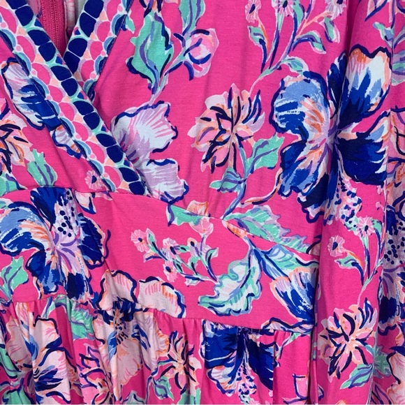 Lily Pulitzer Carmilla Pink Isle Last Bud Not Least Print - Picture 8 of 13
